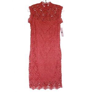 Nannette Lepore melon-colored lace, sleeveless dress size 2 NWT